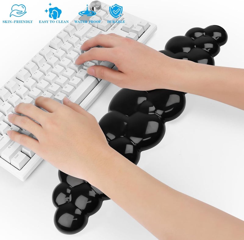 KEPUTAIER Gel Cloud Keyboard Wrist Rest, Cute Wrist Support and Arm Support Keyboard Rest for Keyboard Typing Pain Relief，Suitable for Office/Computer/Laptop/Gaming（Keyboard Wrist Rest Black ） - Image 5